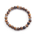 Piedra 8mm perlas joyas de tigre natural ojo orar pulsera para hombres accesorios